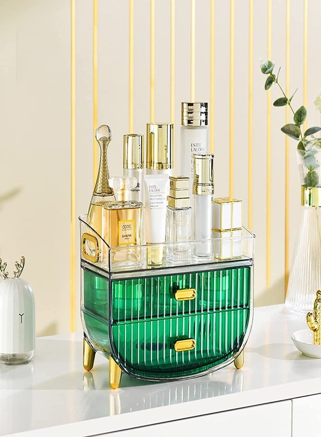 Deoxys Large Makeup Organizer, Bathroom Organizer,with Drawers, Waterproof Dustproof Bathroom Storage Skincare Organizer, Great for Vanity Desktop Bathroom Countertop, Clear Acrylic - Image 1