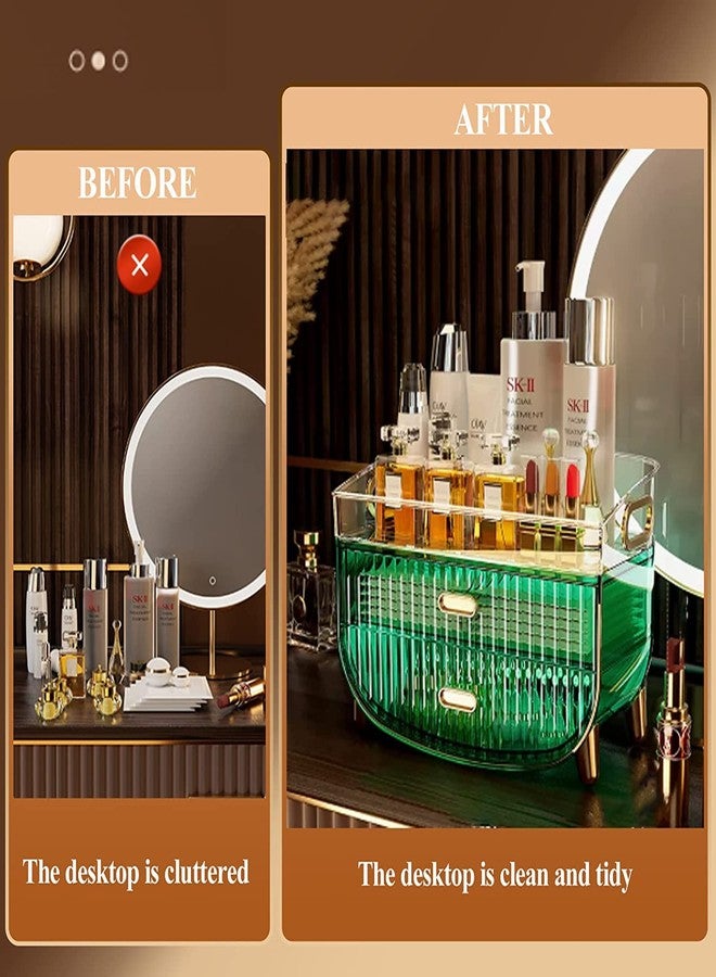 Deoxys Large Makeup Organizer, Bathroom Organizer,with Drawers, Waterproof Dustproof Bathroom Storage Skincare Organizer, Great for Vanity Desktop Bathroom Countertop, Clear Acrylic - Image 5
