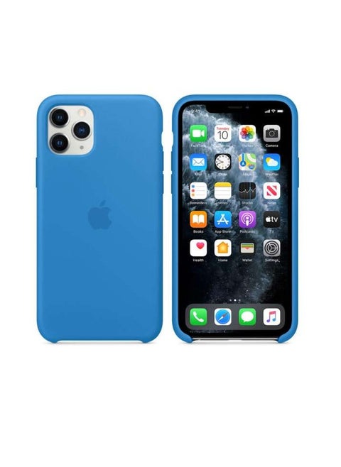 Liquid Silicone Case Compatible with iPhone 11 Pro Max Case, Soft Rubber with Microfiber Cloth Lining Full Body Design Shockproof Case for iPhone 11 Pro Max 6.5", Surf
