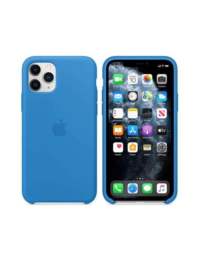 Generic - Liquid Silicone Case Compatible with iPhone 11 Pro Max Case, Soft Rubber with Microfiber Cloth Lining Full Body Design Shockproof Case for iPhone 11 Pro Max 6.5", Surf - Image 1