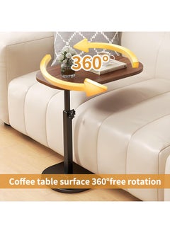 Generic Height free adjustment C Shaped End Table 80cm High, Side Table for Couch Slide Under, C Table Sofa Side End Table for Living Room  - Image 4