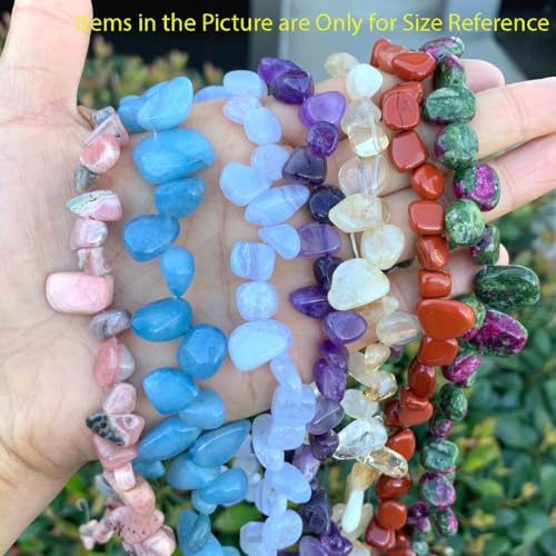 Adabele 15 Inch Natural Blue Aquamarine Gemstone Petal Keishi Loose Beads 10mm-20mm Free Form Gem Stone Drops for Craft Jewelry Making GZ6-44 - Image 5