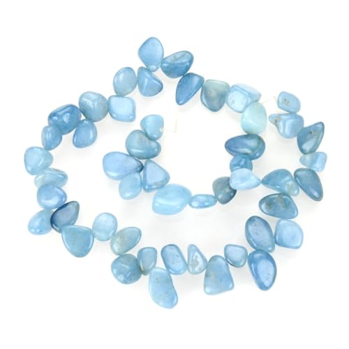 Adabele 15 Inch Natural Blue Aquamarine Gemstone Petal Keishi Loose Beads 10mm-20mm Free Form Gem Stone Drops for Craft Jewelry Making GZ6-44 - Image 4