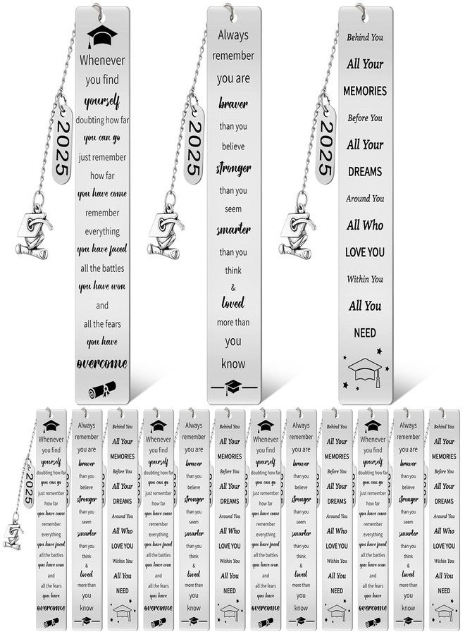 Skyygemm 15 Pcs Graduation Bookmarks Graduation Gifts Bulk Class of 2025 Congrats Grad Gifts Bulk for Classroom Students Grad Party Favors - Image 1