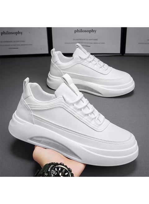 Men's Shoes  Men's Shoes Thick Bottom Versatile Sports Board Shoes Men's Casual Student Air Cushion White Fashion Shoes