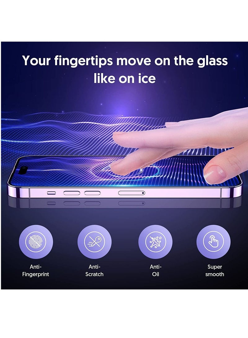 BORTONY Tempered Glass Screen Protector (14 Pro) Film Full Coverage Edge to Edge Case Friendly 9D Screen Protector For Apple iPhone 14 Pro 6.1'' Clear/BLACK - Image 5