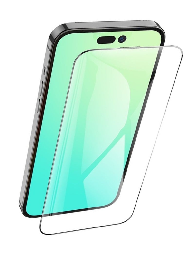 BORTONY Tempered Glass Screen Protector (14 Pro) Film Full Coverage Edge to Edge Case Friendly 9D Screen Protector For Apple iPhone 14 Pro 6.1'' Clear/BLACK - Image 4