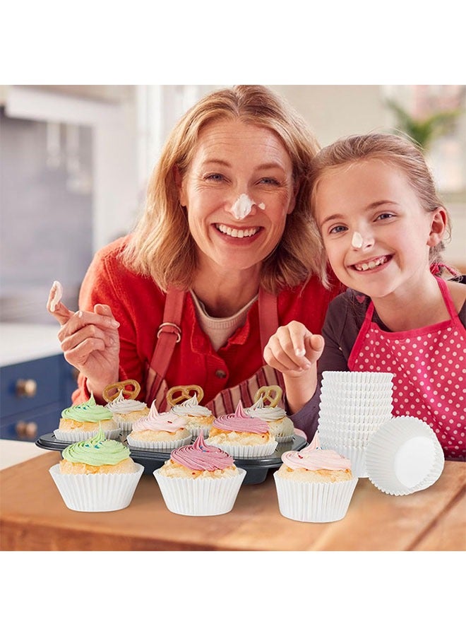 【300Pcs】 Odorless Standard Cupcake Liners for Baking - Greaseproof Paper Muffin Baking Cups for Wedding Birthday Party Baby Shower Festivals - Image 3