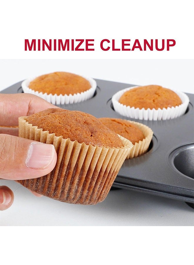 【300Pcs】 Odorless Standard Cupcake Liners for Baking - Greaseproof Paper Muffin Baking Cups for Wedding Birthday Party Baby Shower Festivals - Image 5