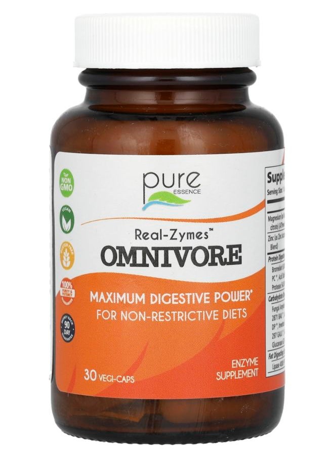 Pure Essence RealZymes Omnivore 30 VegiCaps 