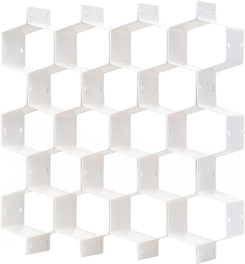 Natzerat Honeycomb Drawer Divider Suitable for bedroom underwear Socks Cosmetic storage locker sorting 8-piece drawer organizer(White) - Image 1