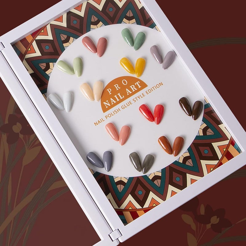 Self Adhesive Nail Gel Color Display Book, DIY Nail Polish Color Card, Closure Nail Color Display Book with 20 26 Slots, Nail Art for Salon and - Image 5