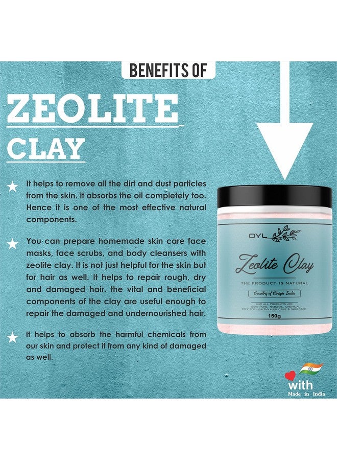 OY-L OYL Natural Zeolite Clay Powder For Skincare Face Masks, Face Scrubs, Body Cleansers & Repair Damaged Hair - 150g - Image 4