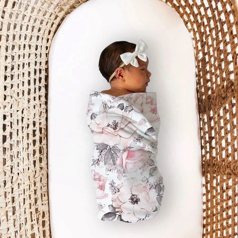 Y&D Swaddlers Baby Swaddle Blanket Wrap Set - Newborn Receiving Blanket with Hat - Infant Sleeping Sack for 0-3 Months - Image 3