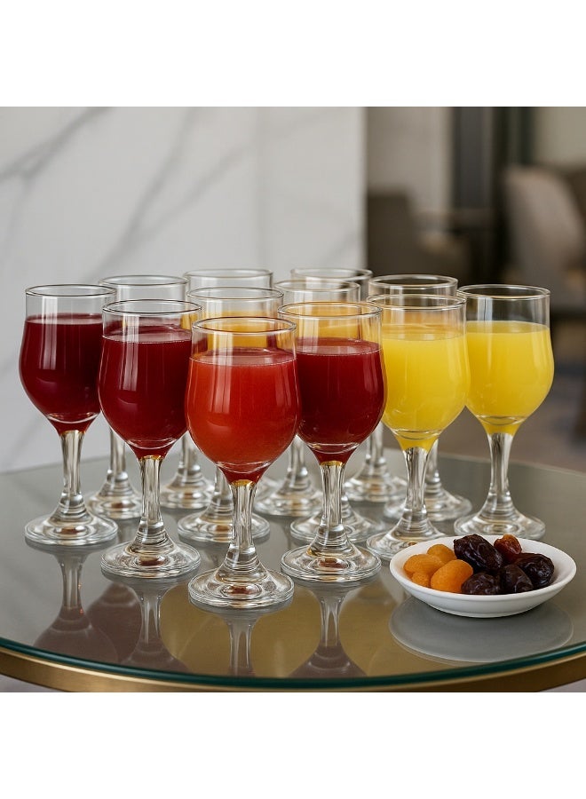 Dania A Set of  12 Pieces Glass Juice Cups Capacity 240 Ml - Image 1