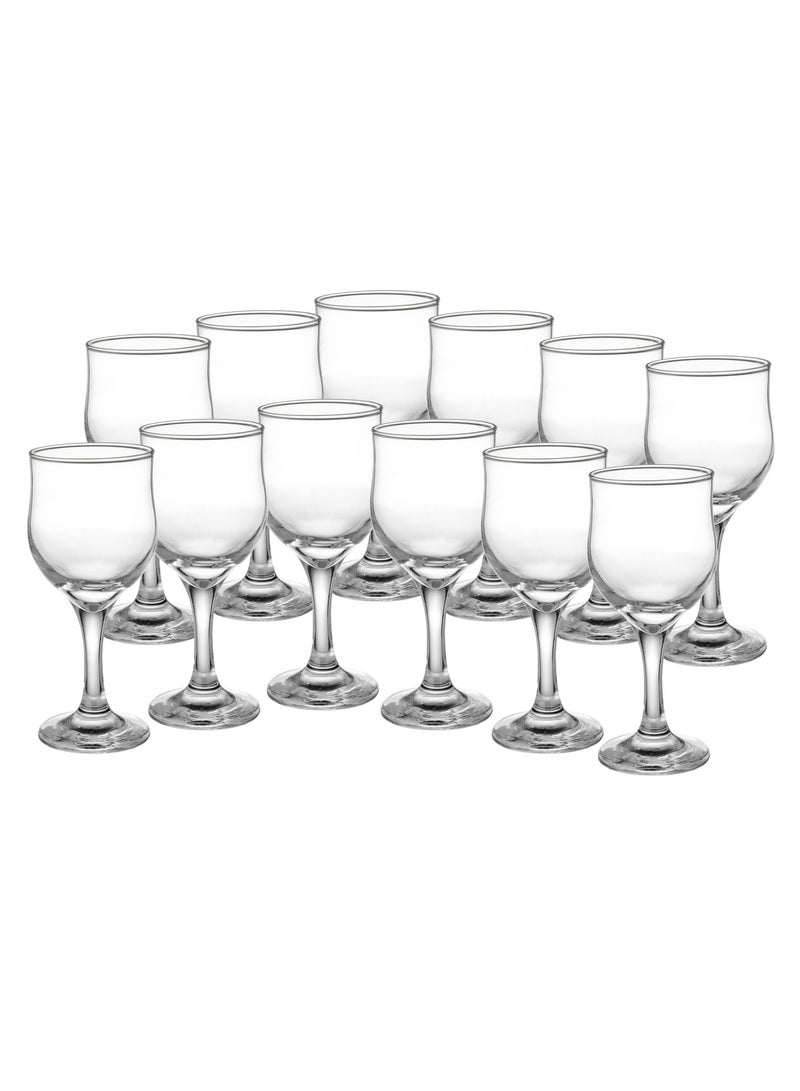 Dania A Set of  12 Pieces Glass Juice Cups Capacity 240 Ml - Image 2
