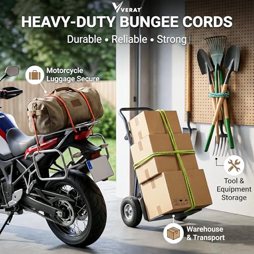 VERAT High Strength Stretchable Elastic Rope/Bungee Cord - Versatile for Hanging Clothes, Tying Behind Bikes, etc. (2m + Expandable) (Multicolour, Pack of 3) - Image 3