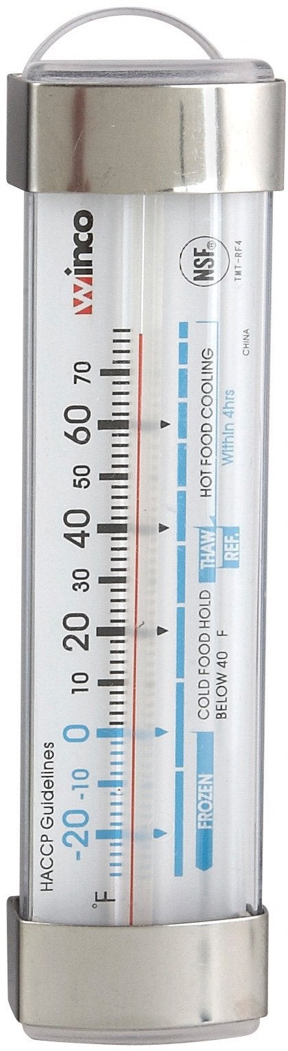 Winco Winco RefrigeratorFreezer Thermometer with Suction Cup 312Inch by 118Inch 