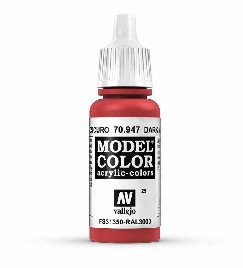Vallejo Acrylic Paint, Vermillion, Red, VJ70947, 0.57 Fl Oz (Pack of 1) - Image 1