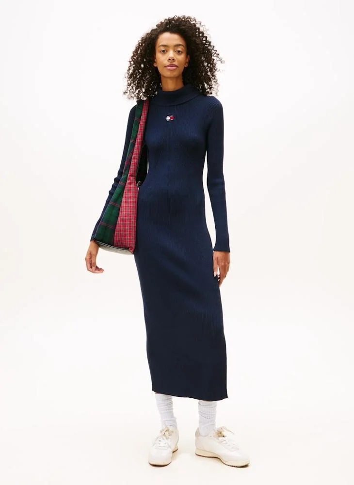 Bodycon Crew Neck Long Sleeve Maxi Dress