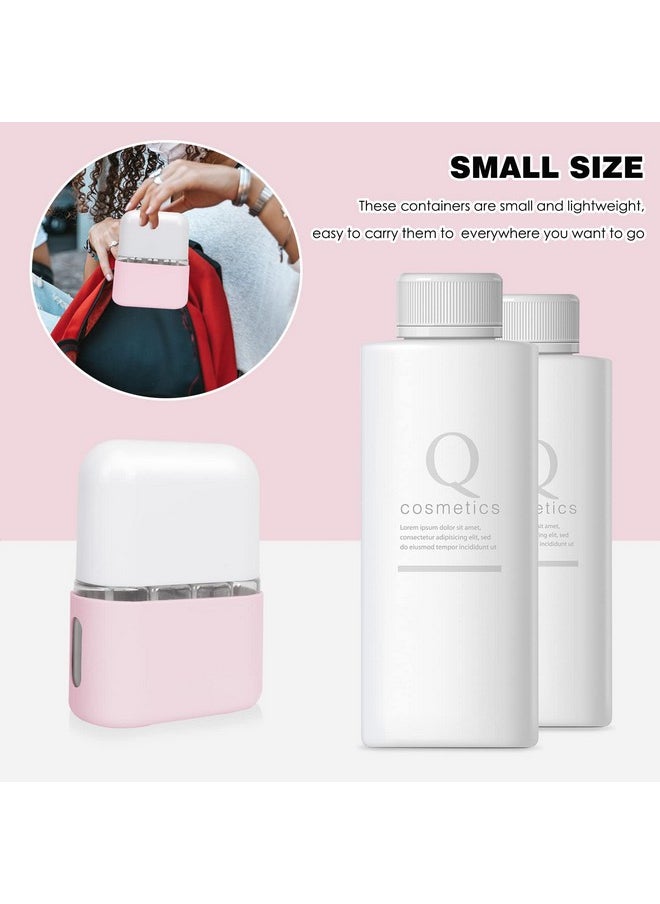 Skycase - Travel Bottle Set, 4 In 1 Travel Containers Set For Toiletries,Leak-Proof Refillable Plastic Bottles With Lid,Airplane Accessories Kits For Shampoo Conditioner Lotion Liquids,Pink - Image 1