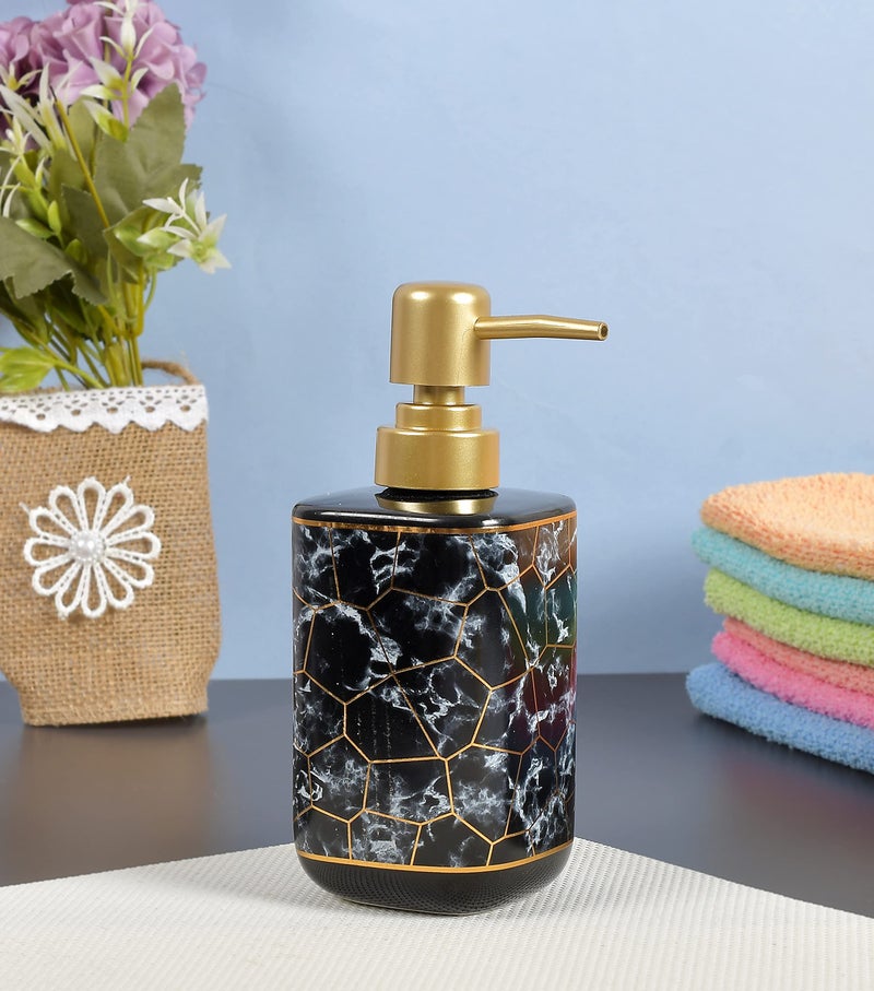 TAGROCK Ceramic Liquid Handwash Soap Dispenser Pump for Bathroom/Kitchen - 250ml, Pack of 1 (Black) - Image 2