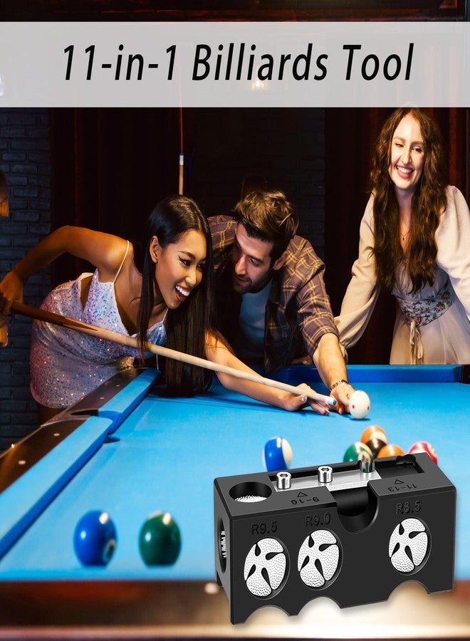 Mauts-inus 11-in-1 Billiards Pool Cue Tip Shaper, Large and Small Pool Cue Tips Kit, Pool Cue Shaper - Image 3