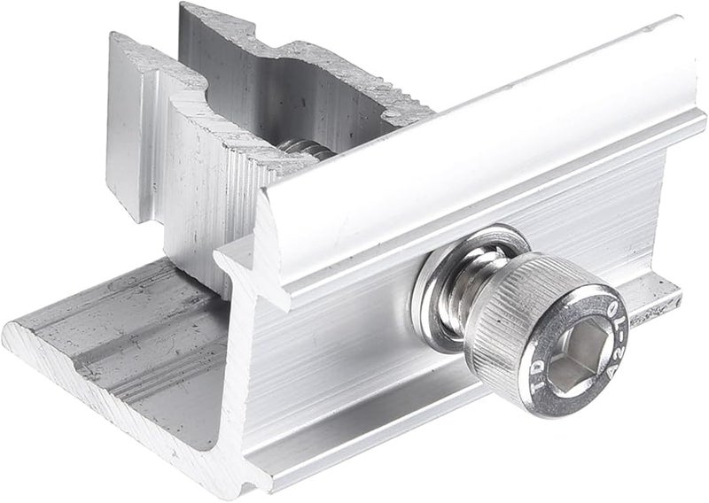 Stainless Steel Solar Panel End Clamp For 30 50mm Frame Black Silver - Image 2