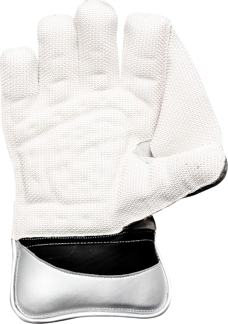 WHITEDOT SPORTS Whitedot Albatross Wicket Keeping Gloves Regular Club Inner Gloves Suitable for Mens Large (Men, White, Black) Material : Leather - Image 3