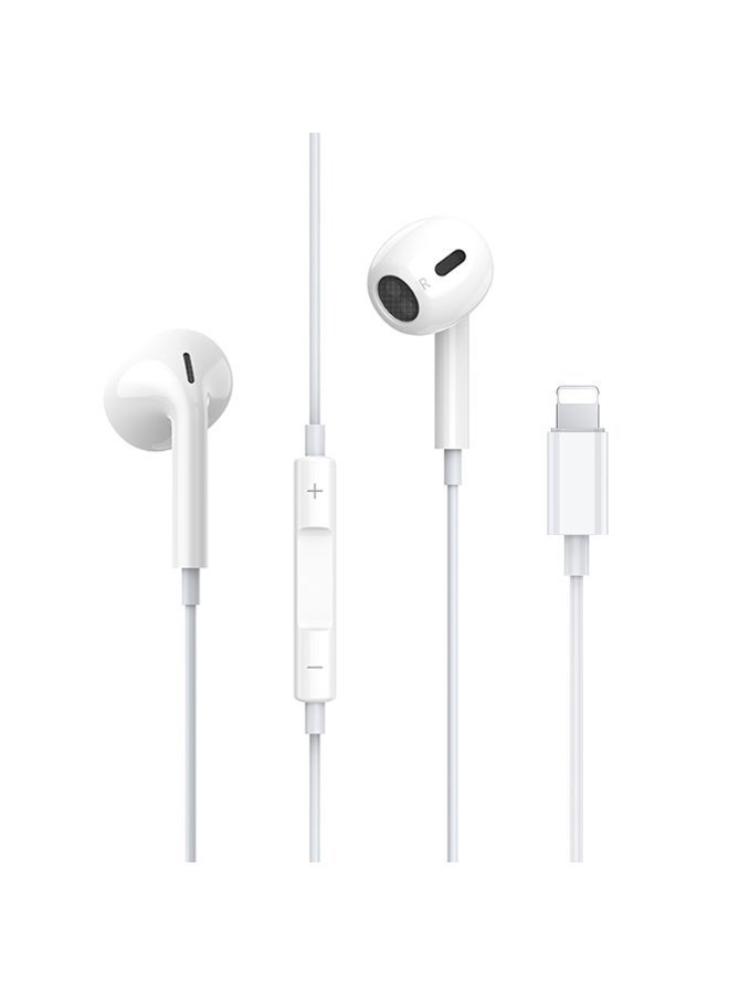 Cougar Lightning Wired Earphones with Microphone, In-Line Remote and Volume Control, Stereo Earbuds for Compatible iPhone and iPad Devices, White - Image 2