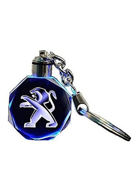 Peugeot Car Logo Keychain lights in different colors