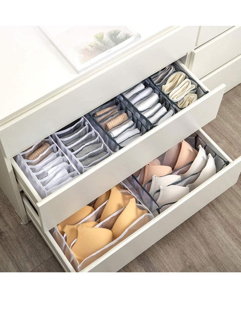 Bluejw 3-Piece Drawer Style Thickened Underwear Storage Bag Dormitory Home Storage Box Mesh Socks Transparent Storage  - Image 5