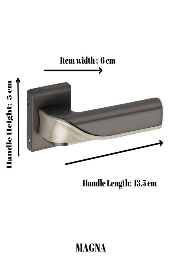 SARDAR Magna Black Finish Door Lock for Main Door/Mortise Set/3 Brass Keys/Bedroom/Handle for Home/Office/Hotel (for Bathroom No Keys) - Image 2