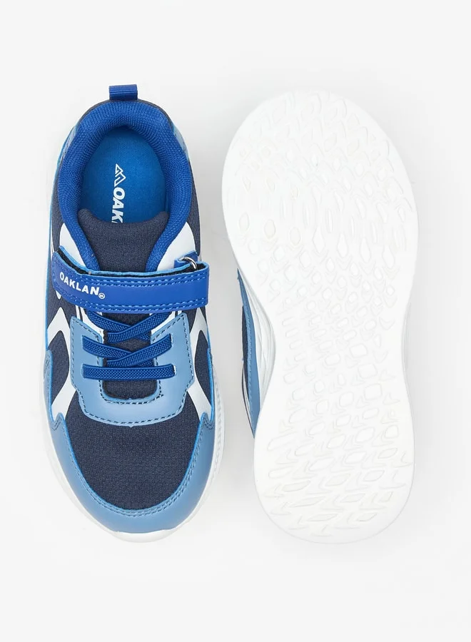 Oaklan by Shoexpress Panelled Sports Shoes with Hook and Loop Closure