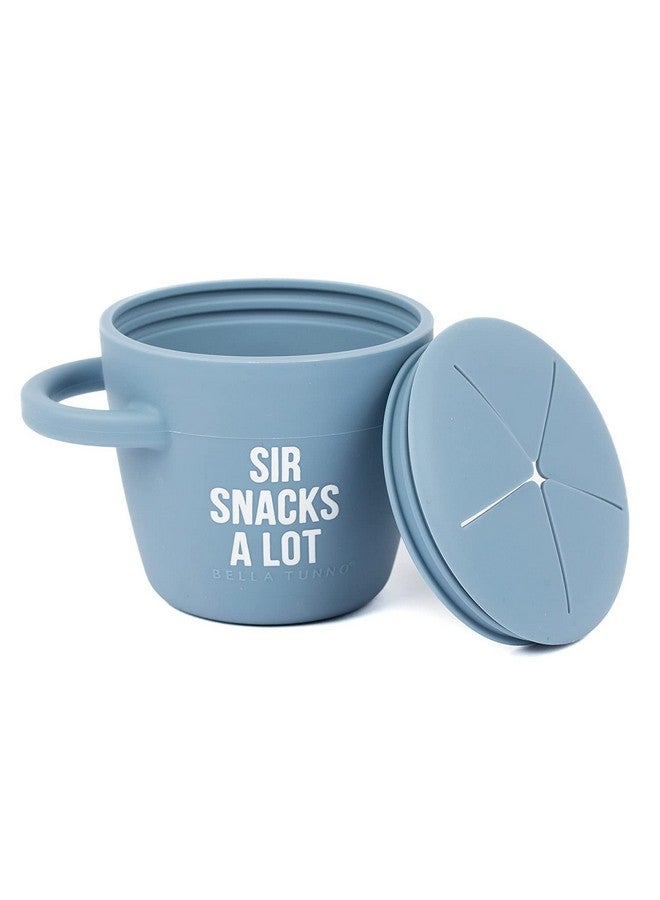 Bella Tunno Happy Snacker Spill Proof Snack Cups For Toddlers And Babies Snack Containers Made From Silicone Bpa Free Soft Opening & Removable Lid (Sir Snacks A Lot) - Image 2