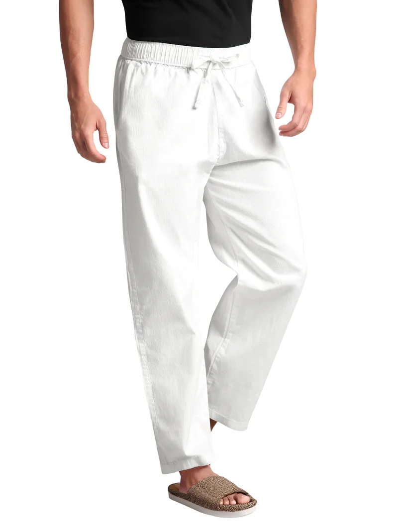 White Loose-Fit Pyjama Pants