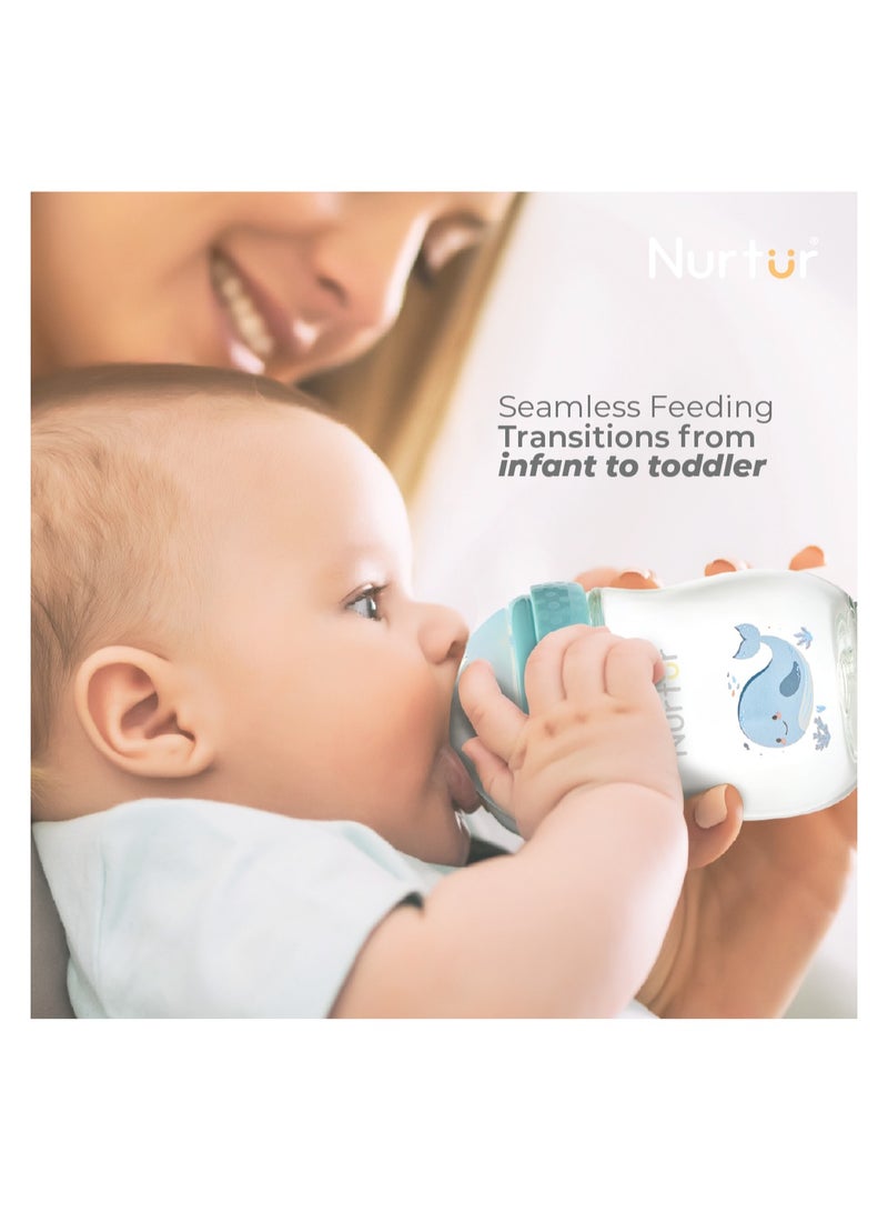 Nurtur-Wide Neck Silicone 3 Flow Rate Teats - X Cut-Clear BPA Free, Anti-choking, Wide Diameter, Super Soft - Image 4
