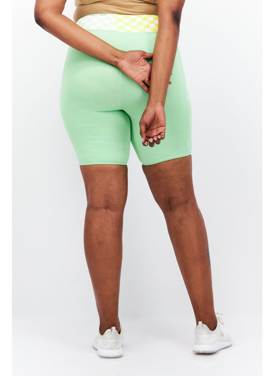 Women Plus Size Two Tone Basic Shorts, Green - pzsku/Z3D45B52064A32E004091Z/45/_/1732457406/6d468a28-72fe-4cdb-9cf4-d96ee2d489d4