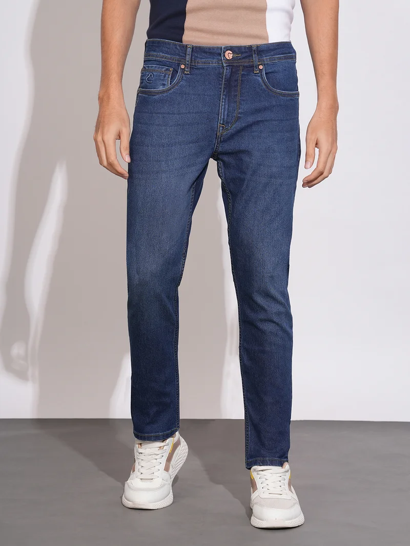 Men Slim Fit Mid-Rise Light Fade Jeans