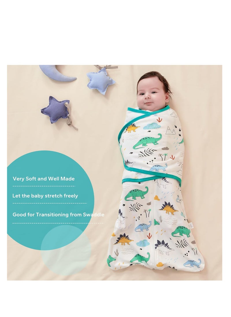 SYOSI - Baby Swaddle Wearable Blanket 3-Way Adjustable Transtion Sleep Sack 100% Cotton Swaddle Wrap with Beanie Cap Infant Cotton Swaddle for Newborn Infant Boy Girl 0-6 Months - Image 1