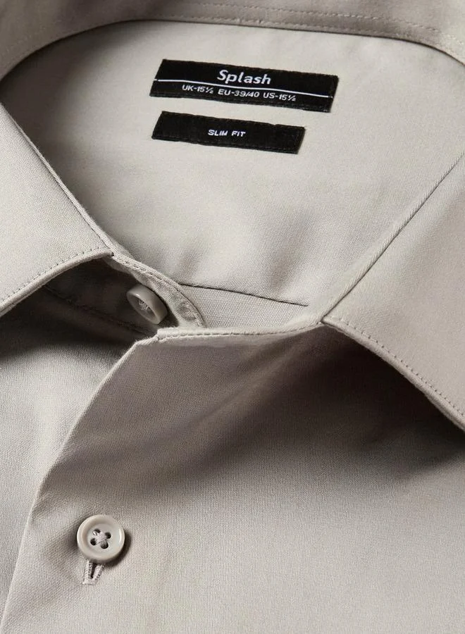Splash FAV Slim Fit Collared Short Sleeves Shirt
