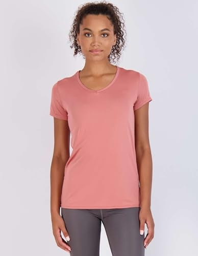 REALESSENTIALS Real Essentials 5 Pack: Women's Dry Fit Short Sleeve V Neck Workout Top - Fitness Pilates Gym Athletic Yoga T-Shirt (Plus Available), Set 12, M - Image 4