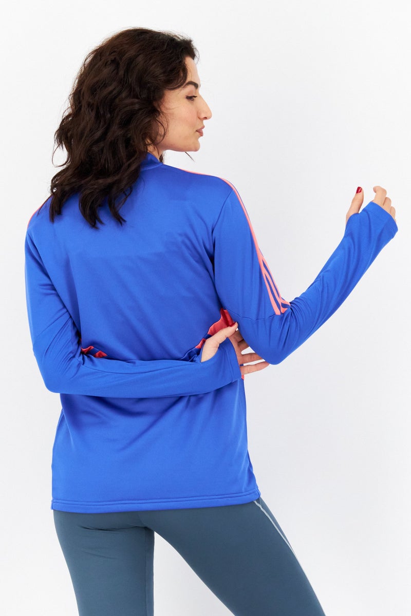 Adidas Women Sportswear Fit Long Sleeve Training Top, Blue  - Image 3