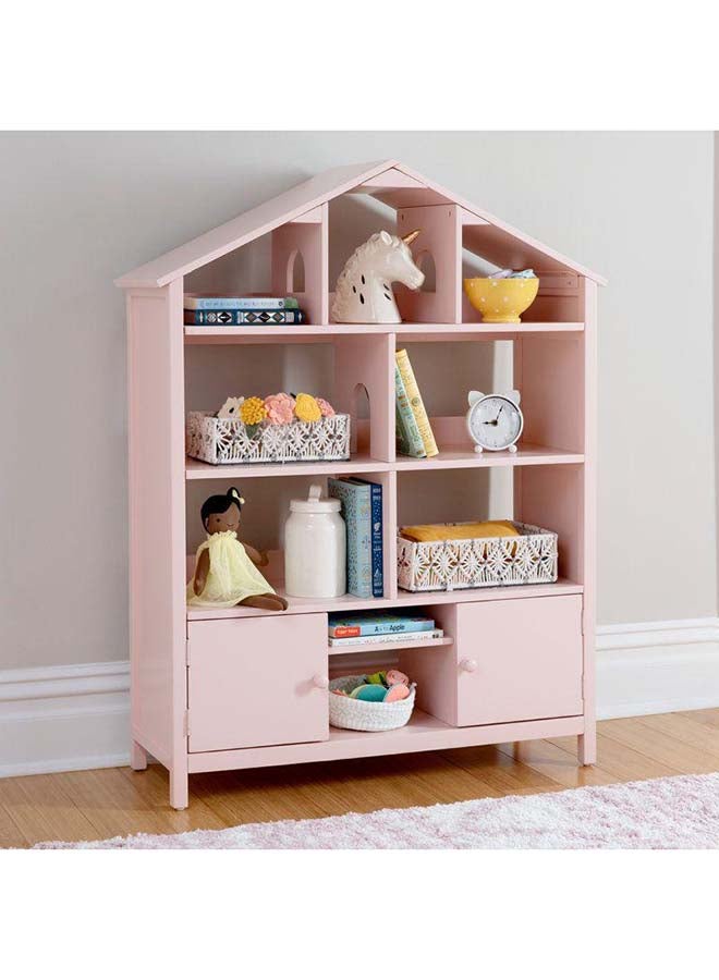 مكتبة أطفال: 90x32x115 خشب، وردي من الهوم