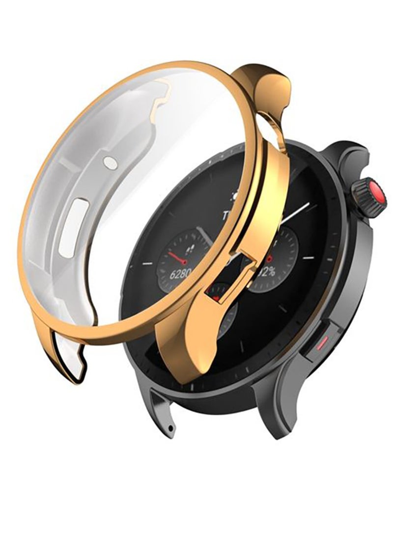 Amazfit GTR4 Smart Watch Soft Plating TPU Bumper Protective Case - Gold