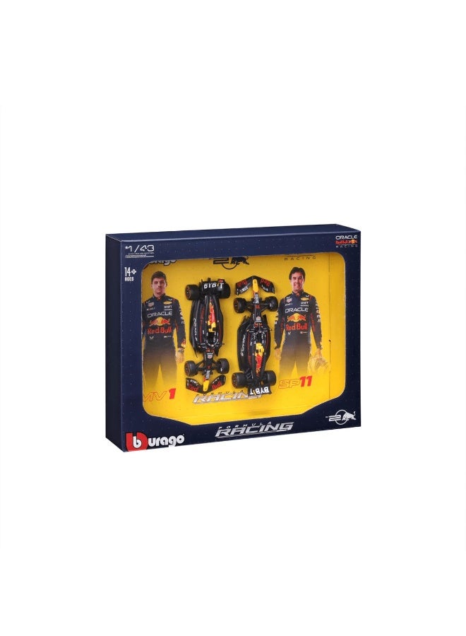 Bburago مجموعة سيارات بيبراغو ريسينغ F1 2024 ريد بول ريسينغ RB20 #1 ماكس فيرستابن و #11 سيرجيو بيريز المصنوعة من الصب 2-باك (1:43) - Image 2