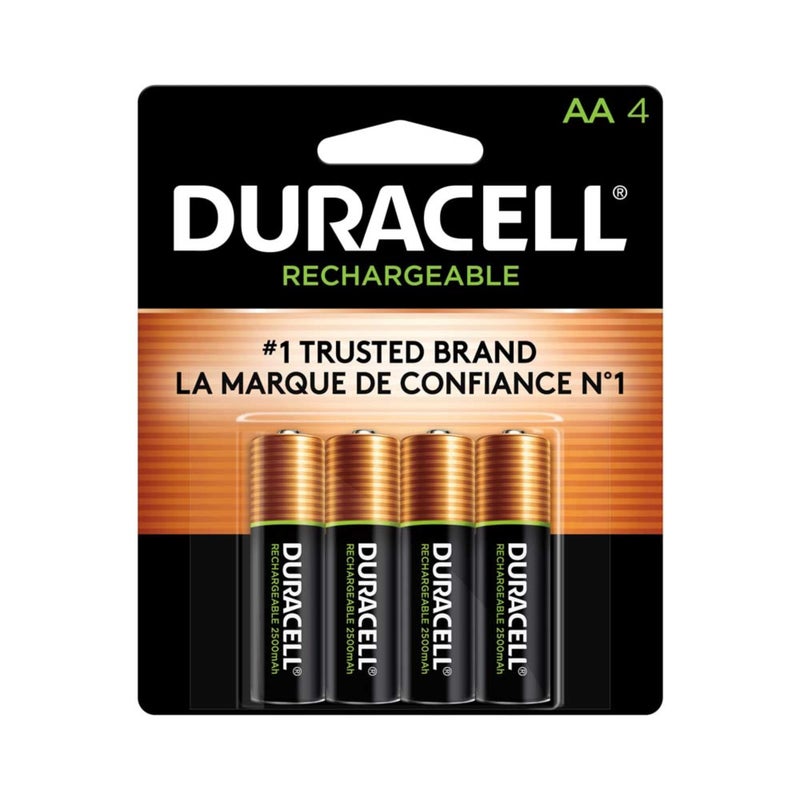 Duracell AA NiMH rechargeable blister pack, 4 per pkg. 2500mAh - Image 1