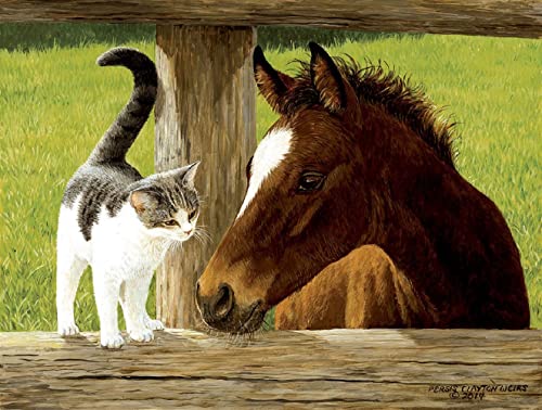 SUNSOUT INC - A Whiskery Hello - 500 pc Jigsaw Puzzle by Artist: Persis Clayton Weirs - Finished Size 18" x 24" - MPN# 51528 - Image 3
