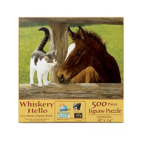 SUNSOUT INC - A Whiskery Hello - 500 pc Jigsaw Puzzle by Artist: Persis Clayton Weirs - Finished Size 18" x 24" - MPN# 51528 - Image 5