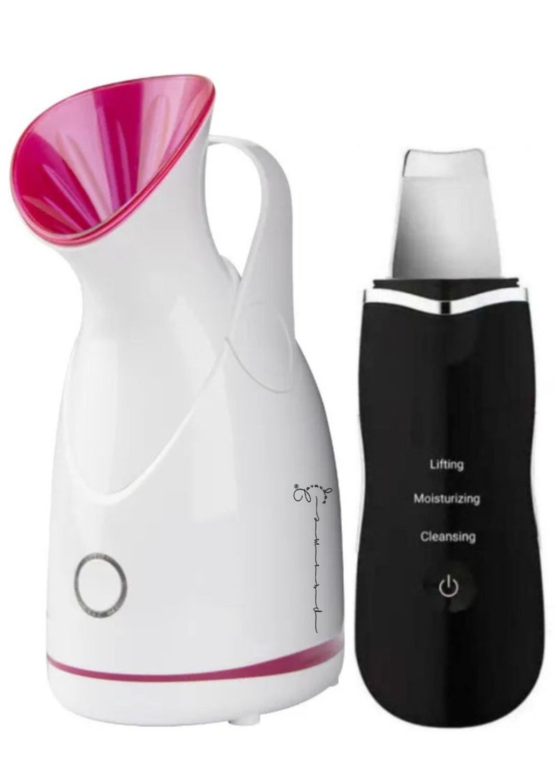 Prime by javaudan Professional Ultrasonic Face Skin Scrubber & Blackhead Remover , Whitehead Remover, Wrinkle Removing Nano Ionic Steamer, Face Sauna - Ideal for Home and Salon Use  - Image 1